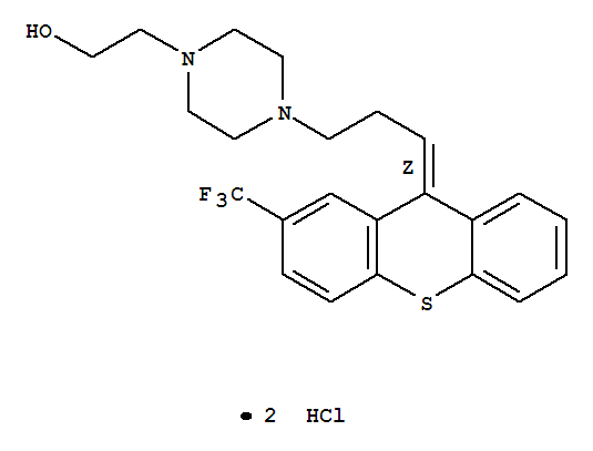 1-Piperazineethanol,4-[3-[(3Z)-2-(trifluoromethyl)-9H-thioxanthen-9-ylidene]propyl]-, hydrochloride(1:2)