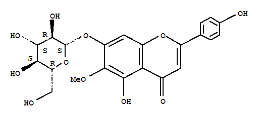 5-hydroxy-2-(4-hydroxyphenyl)-6-methoxy-7-[(2S,3R,4S,5S,6R)-3,4,5-trihydroxy-6-(hydroxymethyl)oxan-2-yl]oxychromen-4-one