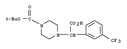 2-[4-[(2-methylpropan-2-yl)oxycarbonyl]piperazin-1-yl]-2-[3-(trifluoromethyl)phenyl]acetic acid