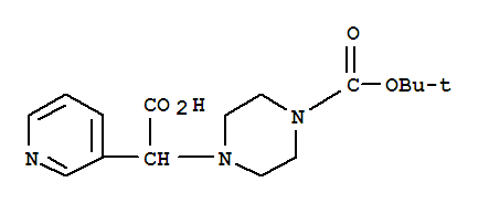 2-[4-[(2-methylpropan-2-yl)oxycarbonyl]piperazin-1-yl]-2-pyridin-3-ylacetic acid