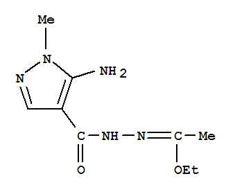 1H-Pyrazole-4-carboxylicacid, 5-amino-1-methyl-, 2-(1-ethoxyethylidene)hydrazide