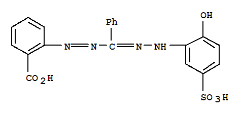 Benzoicacid, 2-[2-[[2-(2-hydroxy-5-sulfophenyl)hydrazinylidene]phenylmethyl]diazenyl]-