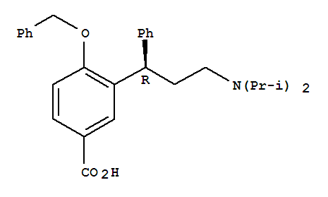 4-(benzyloxy)-3-[(1R)-3-(dipropan-2-ylamino)-1-phenylpropyl]benzoic acid