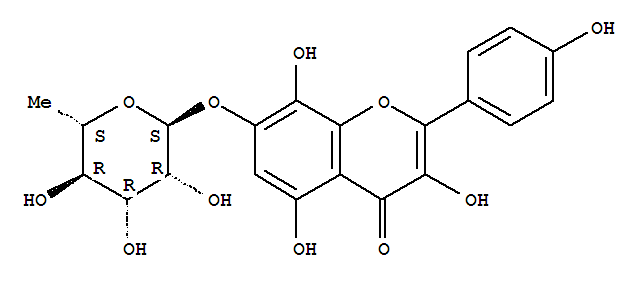 3,5,8-trihydroxy-2-(4-hydroxyphenyl)-7-(3,4,5-trihydroxy-6-methyloxan-2-yl)oxychromen-4-one