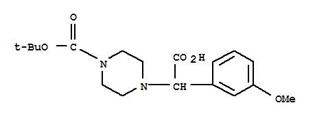 2-(3-methoxyphenyl)-2-[4-[(2-methylpropan-2-yl)oxycarbonyl]piperazin-1-yl]acetic acid