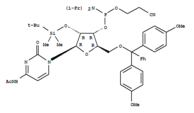 N-Acetyl-5'-O-(4,4-dimethoxytrityl)-2'-O-[(tert-butyl)dimethylsilyl]cytidine-3'-(2-cyanoethyl-N,N-diisopropyl)phosphoramidite