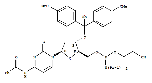 DMT-dC(Bz)-5'-CE Reverse Phosphoramidite; N4-Benzoyl-3'-O-(4,4'-dimethoxytrityl)-2'-deoxycytidine-5'-cyanoethyl Phosphoramidite