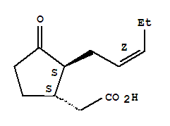 Cyclopentaneaceticacid, 3-oxo-2-(2Z)-2-penten-1-yl-, (1R,2R)-rel-