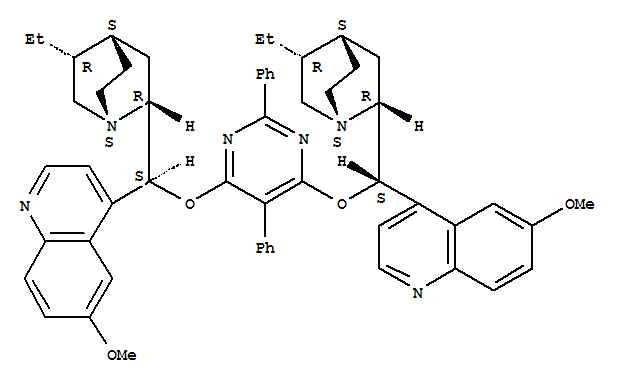 4-[(S)-[(2R,4S,5R)-5-ethyl-1-azabicyclo[2.2.2]octan-2-yl]-[6-[(S)-[(2R,4S,5R)-5-ethyl-1-azabicyclo[2.2.2]octan-2-yl]-(6-methoxyquinolin-4-yl)methoxy]-2,5-diphenylpyrimidin-4-yl]oxymethyl]-6-methoxyquinoline
