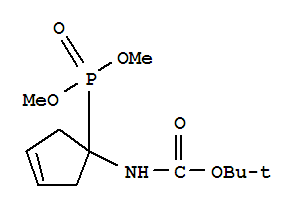 Carbamic acid, [1-(dimethoxyphosphinyl)-3-cyclopenten-1-yl]-,1,1-dimethylethyl ester (9CI)