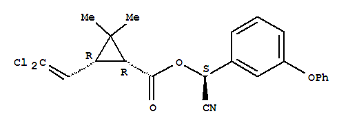 Cyclopropanecarboxylicacid, 3-(2,2-dichloroethenyl)-2,2-dimethyl-, (S)-cyano(3-phenoxyphenyl)methylester, (1R,3R)-