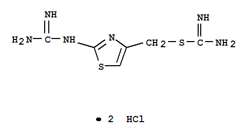 Carbamimidothioic acid,[2-[(aminoiminomethyl)amino]-4-thiazolyl]methyl ester, dihydrochloride (9CI)