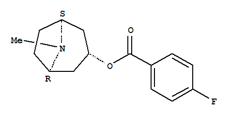 Benzoic acid,4-fluoro-, 8-methyl-8-azabicyclo[3.2.1]oct-3-yl ester, exo- (9CI)