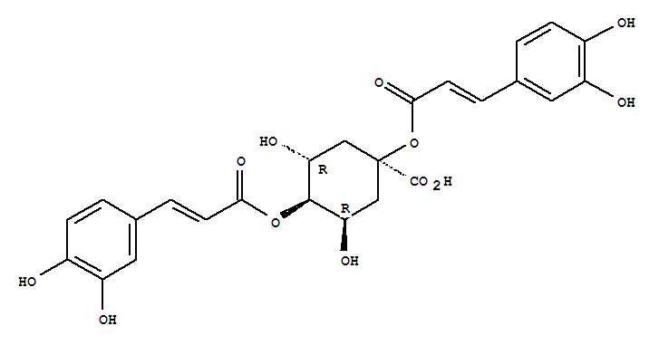 Cyclohexanecarboxylicacid, 1,4-bis[[3-(3,4-dihydroxyphenyl)-1-oxo-2-propen-1-yl]oxy]-3,5-dihydroxy-,(1a,3R,4a,5R)-rel-