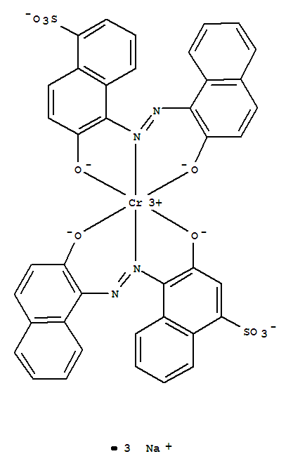 Chromate(3-),[3-(hydroxy-kO)-4-[2-[2-(hydroxy-kO)-1-naphthalenyl]diazenyl-kN1]-1-naphthalenesulfonato(3-)][6-(hydroxy-kO)-5-[2-[2-(hydroxy-kO)-1-naphthalenyl]diazenyl-kN1]-1-naphthalenesulfonato(3-)]-,sodium (1:3)