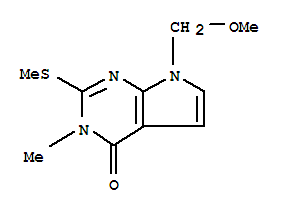 4H-Pyrrolo[2,3-d]pyrimidin-4-one,3,7-dihydro-7-(methoxymethyl)-3-methyl-2-(methylthio)-