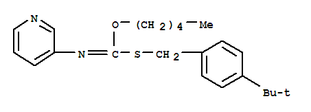 Carbonimidothioic acid,3-pyridinyl-, S-[[4-(1,1-dimethylethyl)phenyl]methyl] O-pentyl ester (9CI)