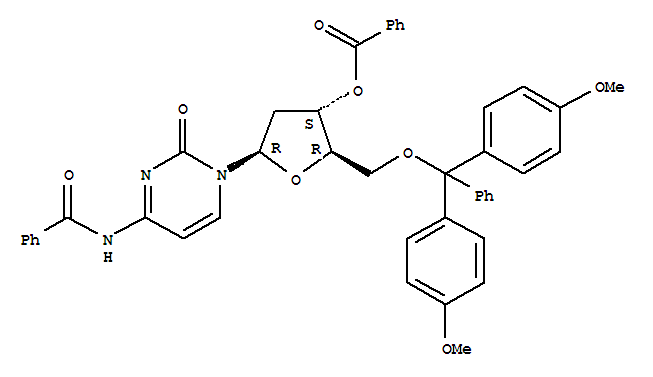Cytidine,N-benzoyl-5'-O-[bis(4-methoxyphenyl)phenylmethyl]-2'-deoxy-, 3'-benzoate (9CI)  