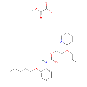 Carbanilic acid, o-(pentyloxy)-, 1-(piperidinomethyl)-2-propoxyethyl ester, oxalate