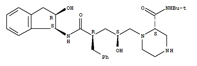 [1(1S,2R),5(S)]-2,3,5-Trideoxy-N-(2,3-dihydro-2-hydroxy-1H-inden-1-yl)-5-[2-[[(1,1-dimethylethyl)amino]carbonyl]-1-piperazinyl]-2-(phenylmethyl)-D-erythro-pentonamide