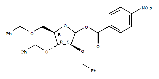 D-Arabinofuranose,2,3,5-tris-O-(phenylmethyl)-, 4-nitrobenzoate (9CI)