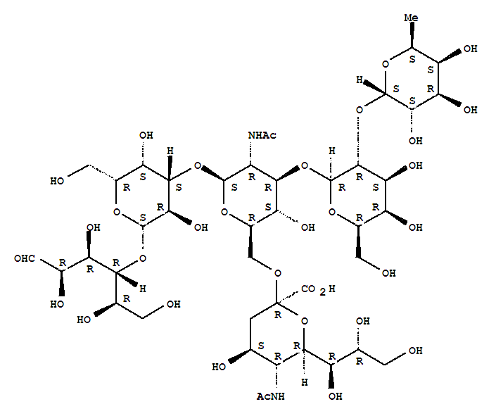 D-Glucose, O-6-deoxy-a-L-galactopyranosyl-(1®2)-O-b-D-galactopyranosyl-(1®3)-O-[N-acetyl-a-neuraminosyl-(2®6)]-O-2-(acetylamino)-2-deoxy-b-D-glucopyranosyl-(1®3)-O-b-D-galactopyranosyl-(1®4)-