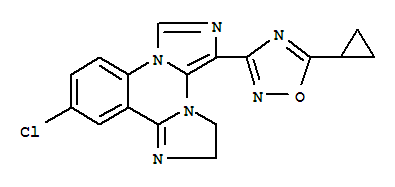 U 90042;11-Chloro-5-(5-cyclopropyl-1,2,4-oxadiazol-3-yl)-2,3-dihydrodiimidazo[1,5-a:1',2'-c]quinazoline
