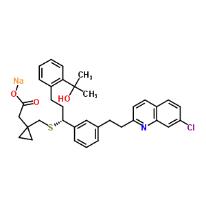sodium,2-[1-[[(1R)-1-[3-[2-(7-chloroquinolin-2-yl)ethyl]phenyl]-3-[2-(2-hydroxypropan-2-yl)phenyl]propyl]sulfanylmethyl]cyclopropyl]acetate