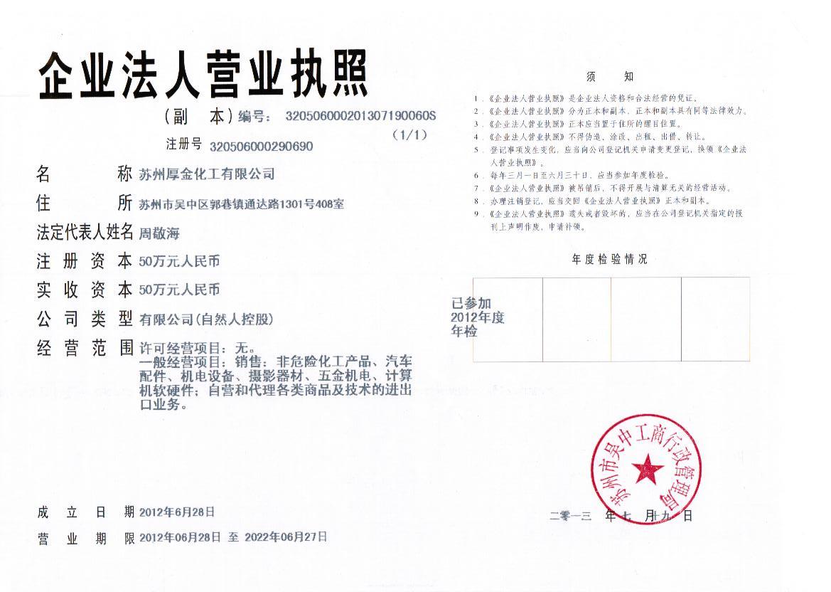 Suzhou Houjin Chemical Co.,Ltd