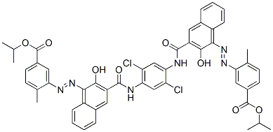 Benzoic acid,3,3'-[(2,5-dichloro-1,4-phenylene)bis[iminocarbonyl(2-hydroxy-3,1-naphthalenediyl)-2,1-diazenediyl]]bis[4-methyl-,1,1'-bis(1-methylethyl) ester