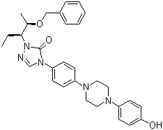 2-[(1S,2S)-1-Ethyl-2-bezyloxypropyl]-2,4-dihydro-4-[4-[4-(4-hydroxyphenyl)-1-piperazinyl]phenyl]-3H-1,2,4-triazol-3-one (chain B+chain C)