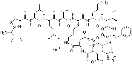 Zinc Bacitracin, 1405-89-6, C66H101N17O16SZn