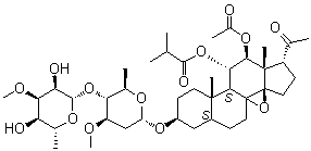 Tenacigenin B, 3-O-β-Allopyranosyl-(1→4)-β-oleandropyranosyl-11-O-isobutyryl-12-O-acetyl-