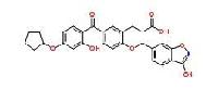 3-[5-[4-(cyclopentoxy)-2-hydroxy-benzoyl]-2-[(3-hydroxy-1,2-benzoxazol-6-yl)methoxy]phenyl]propanoic acid