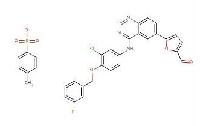 2-Furancarboxaldehyde, 5-[4-[[3-chloro-4-[(3-fluorophenyl)methoxy]phenyl]amino]-6-quinazolinyl]- , mono(4-methylbenzenesulfonate)