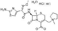 Pyrrolidinium,1-[[(6R,7R)-7-[[(2Z)-2-(2-amino-4-thiazolyl)-2-(methoxyimino)acetyl]amino]-2-carboxy-8-oxo-5-thia-1-azabicyclo[4.2.0]oct-2-en-3-yl]methyl]-1-methyl-,chloride, hydrochloride, hydrate (1:1:1:1)
