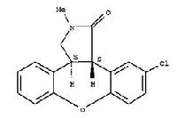 1H-Dibenz[2,3:6,7]oxepino[4,5-c]pyrrol-1-one,11-chloro-2,3,3a,12b-tetrahydro-2-methyl-, (3aR,12bR)-rel-.129385-59-7