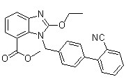 1H-Benzimidazole-7-carboxylicacid, 1-[(2'-cyano[1,1'-biphenyl]-4-yl)methyl]-2-ethoxy-, methyl ester