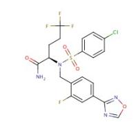 Pentanamide,2-[[(4-chlorophenyl)sulfonyl][[2-fluoro-4-(1,2,4-oxadiazol-3-yl)phenyl]methyl]amino]-5,5,5-trifluoro-,(2R)-
