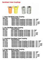 sandblasting hose coupling
