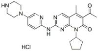 Pyrido[2,3-d]pyrimidin-7(8H)-one,6-acetyl-8-cyclopentyl-5-methyl-2-[[5-(1-piperazinyl)-2-pyridinyl]amino]-,monohydrochloride